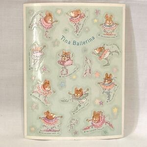 Vintage Stickers Hallmark Sticker Sheet 80s Tina Ballerina 1985 Ballet Mouse